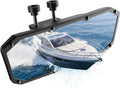 Universal 360° Adjustable Boat Mirror, Upgraded Metal Clamp, Wide-Angle Convex Marine Mirror for Pontoon & Ski Boats, Surfing & Water Sports, Easy Installation