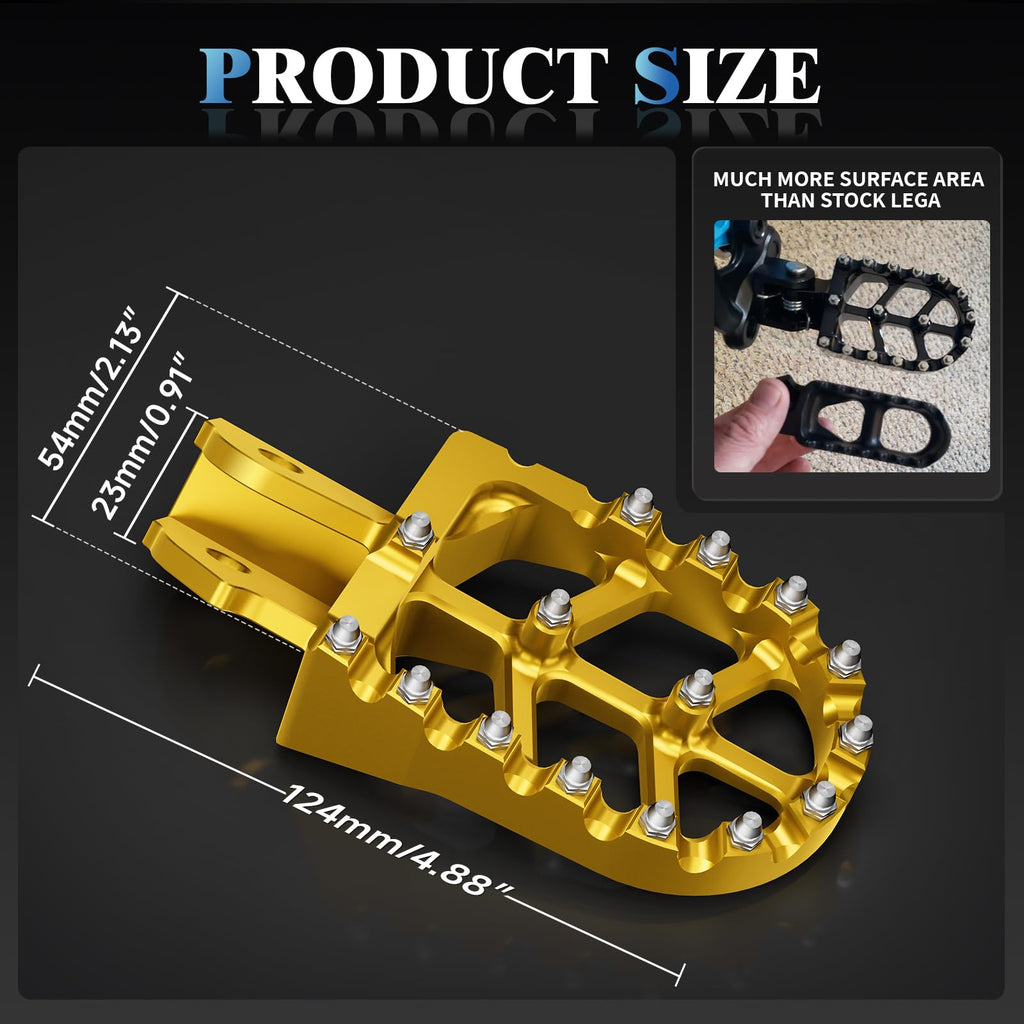 Electric Dirt Bike Wider Foot Pegs Footpegs CNC for Surron Sur Ron LBX ERide Pro SS 2.0 3.0 E-Ride Pro SR/S 79Bike Falcon GT Ventus One Black