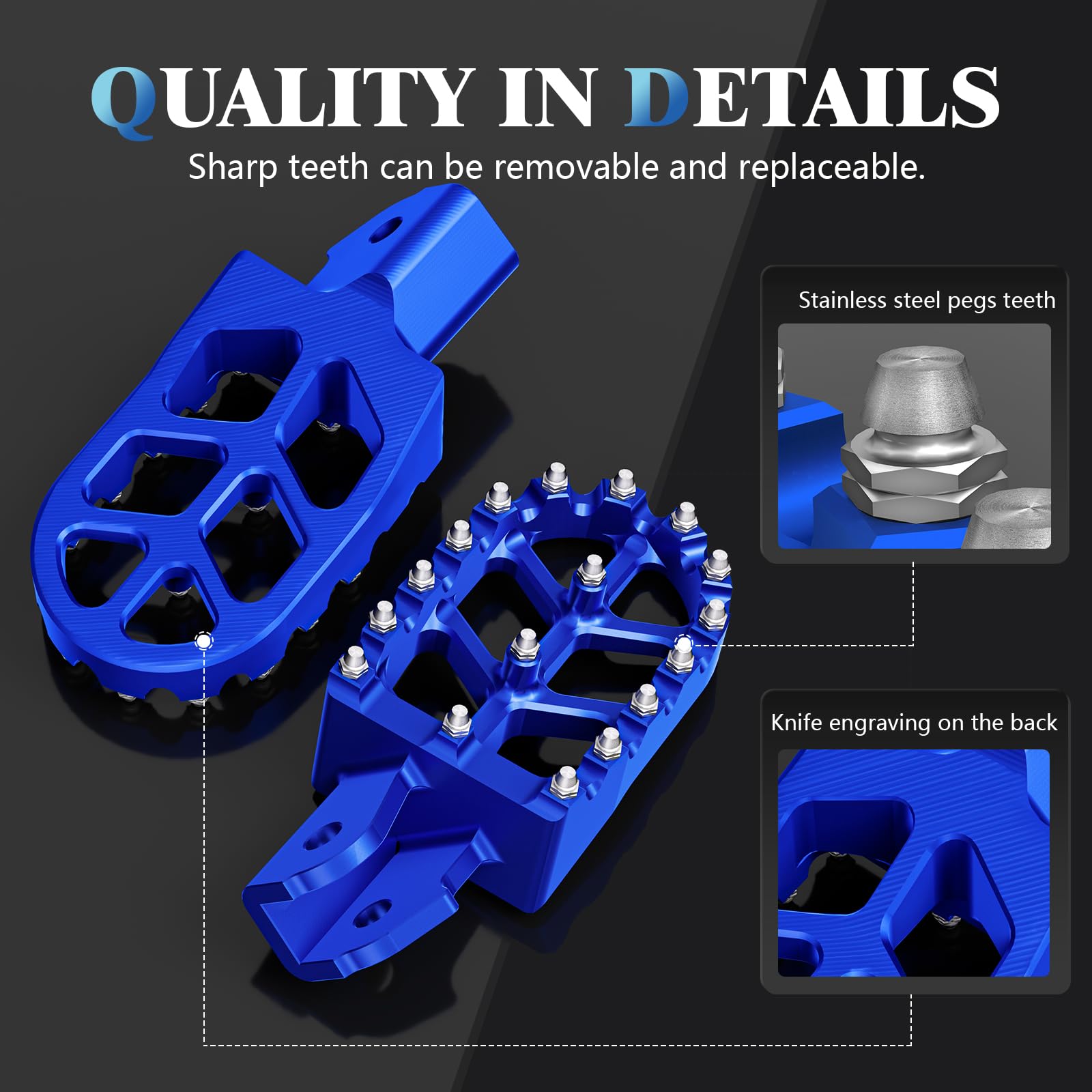 Electric Dirt Bike Wider Foot Pegs Footpegs CNC for Surron Sur Ron LBX ERide Pro SS 2.0 3.0 E-Ride Pro SR/S 79Bike Falcon GT Ventus One Black