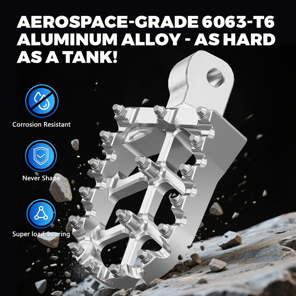 Dirt Bike Foot Pegs Footpegs Rest Pedal CNC for MX 650 500 MX650 MX500 SX500 MX350 Electric Dirt Bike Black