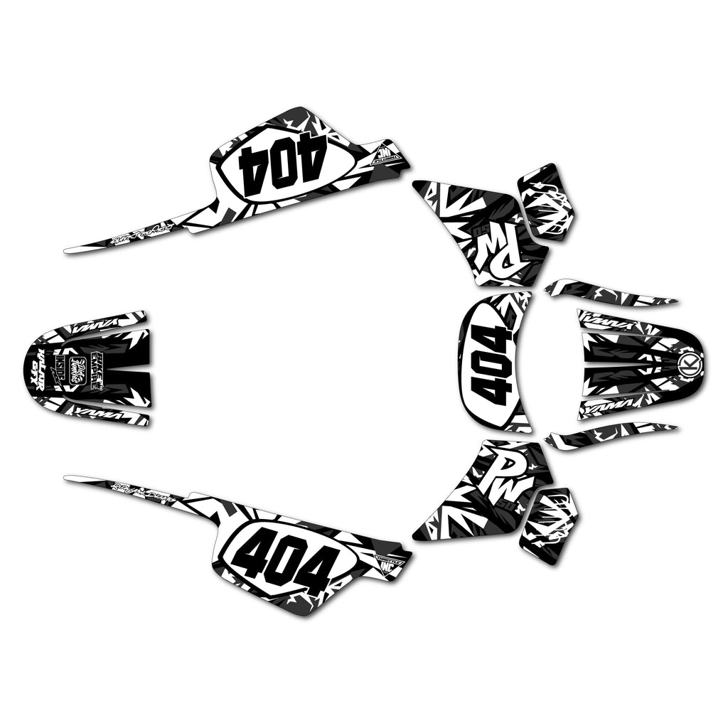 Graphics Kit for Yamaha PW 50 (1980-2023) Shatter Series Blue 09 Mil - Dirt bike Custom Racing Graphics Decals Stickers Kit, no-plastics