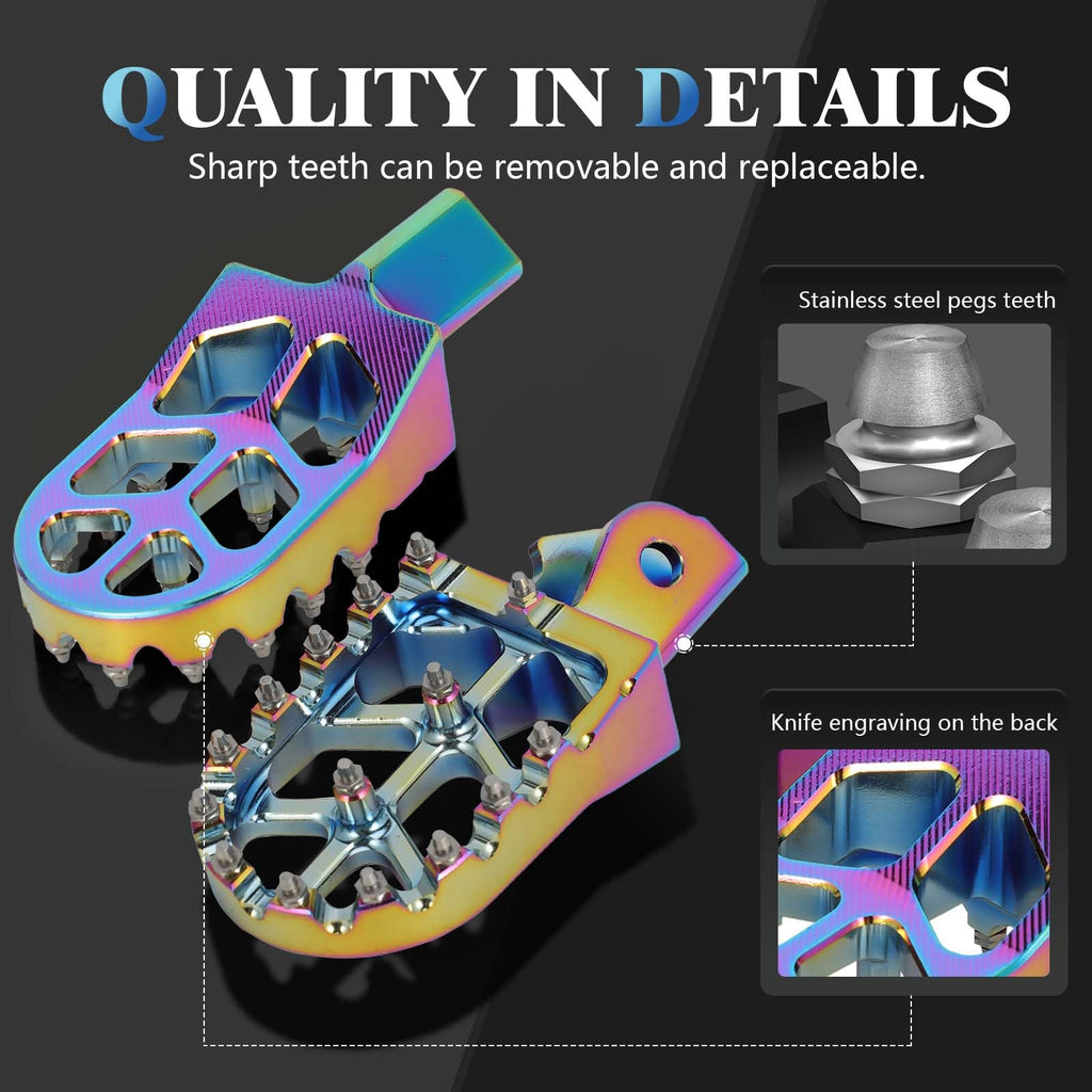 Electric Dirt Bike Wider Foot Pegs Footpegs CNC for Surron Sur Ron LBX ERide Pro SS 2.0 3.0 E-Ride Pro SR/S 79Bike Falcon GT Ventus One Black