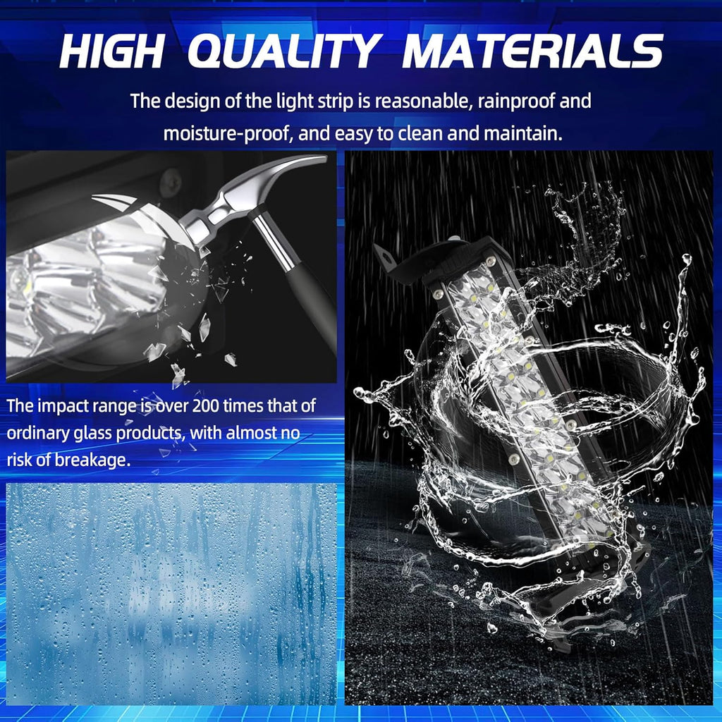 Motorcycle LED Light Bar Plug-Play 60W 4200Lm Driving Light Kit 7/8" Handlebar Universal for CRF XR RM KX KLX TTR PW SSR Apollo TAO TAO SDG Dirt Pit Bike