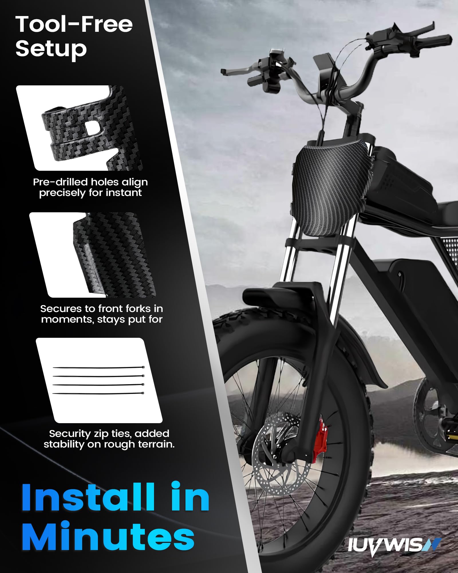 Electric Bike Number Plate E Bike Front Plate Compatible Fit for Ridstar Q20 Tuttio Soleil 01 Super 73 S1 S2 Y1 RX Macfox EBike Electric Commuter Mountain Bike Black