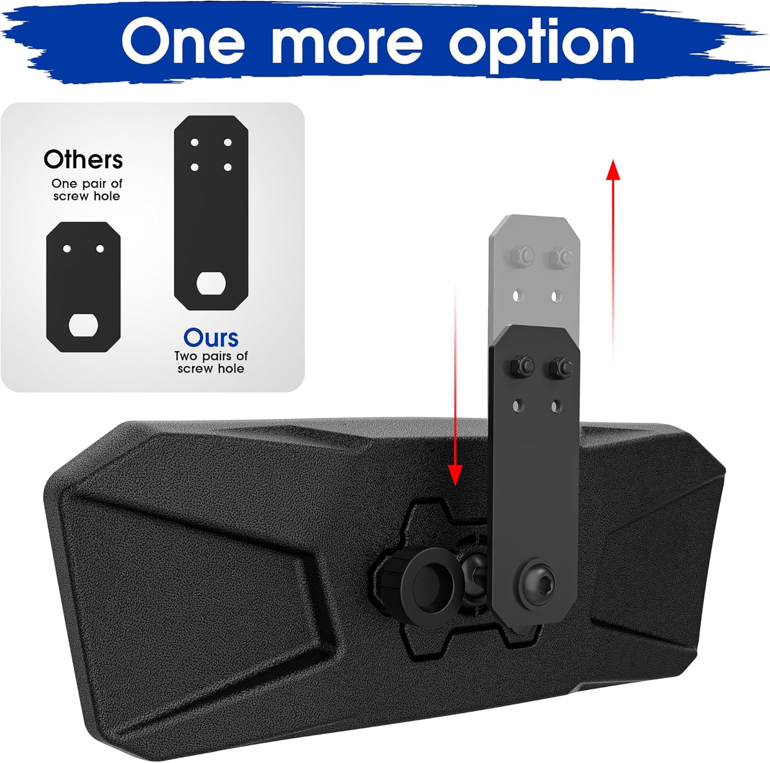 UTV Mirrors Set for 2015-2022 Polaris Ranger - Center Rear and Side Mirrors Compatible with Ranger 500, 570, 900, and 1000 XP Crew with Pro-Fit profiled Tube - Replace #2879969