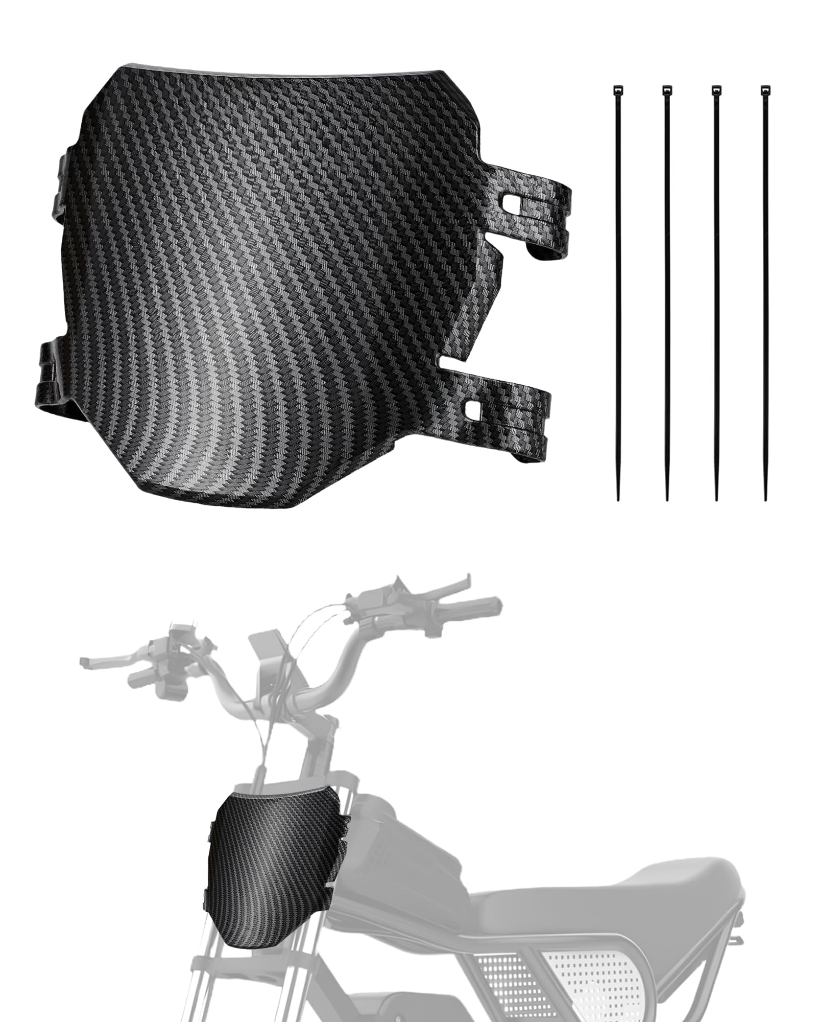 Electric Bike Number Plate E Bike Front Plate Compatible Fit for Ridstar Q20 Tuttio Soleil 01 Super 73 S1 S2 Y1 RX Macfox EBike Electric Commuter Mountain Bike Black