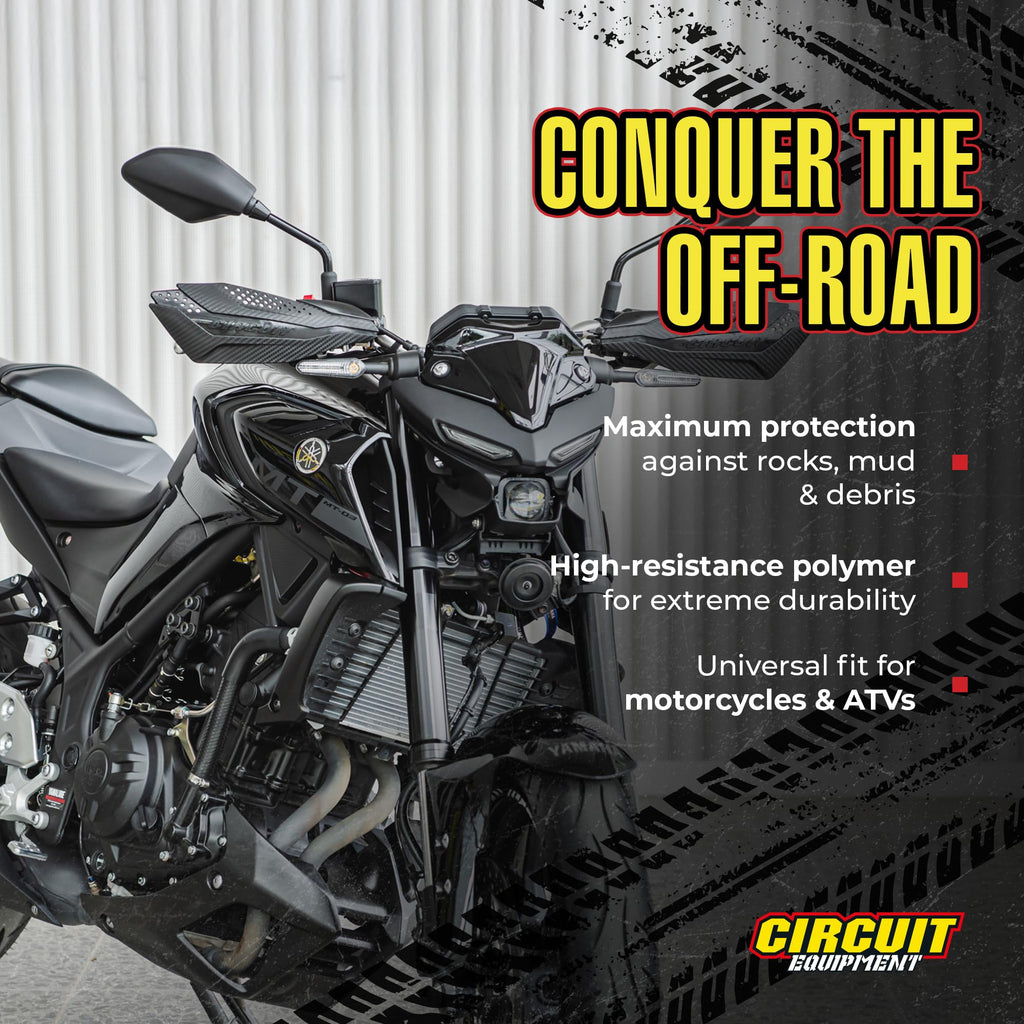 CIRCUIT equipment PM038-2D1 Motocross Handguards, Carbon/Black