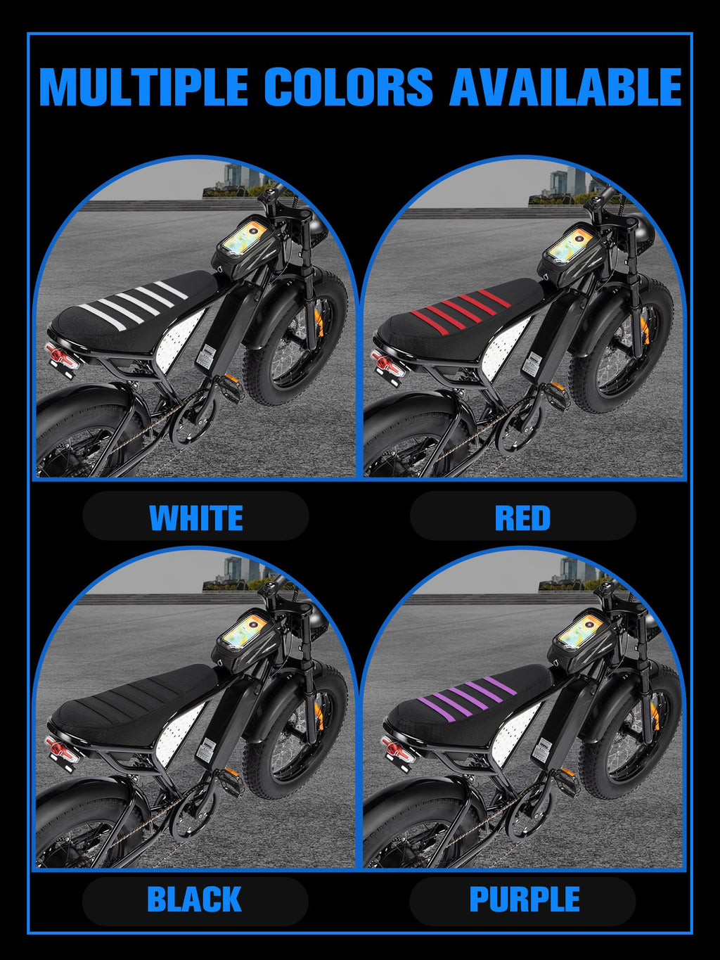 Non-Slip Seat Cover Compatible Fit for Ridstar Q20/Q20 Pro Lite EBike E-Bike, Electric Bike Soft Seat Cover Black