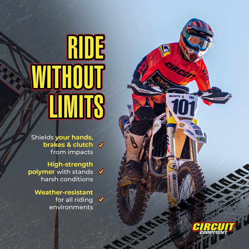 CIRCUIT equipment PM038-2D1 Motocross Handguards, Carbon/Black