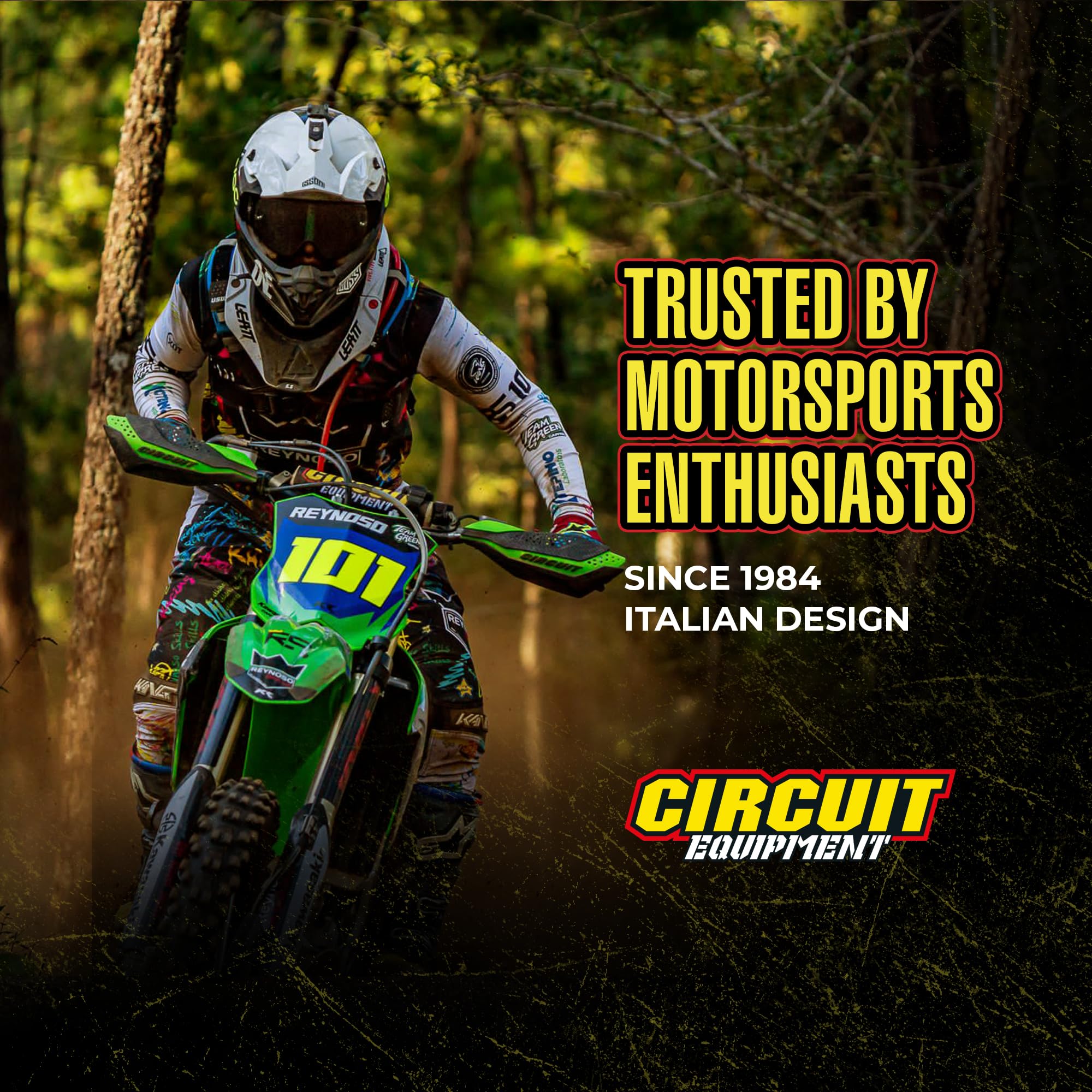 CIRCUIT equipment PM038-2D1 Motocross Handguards, Carbon/Black