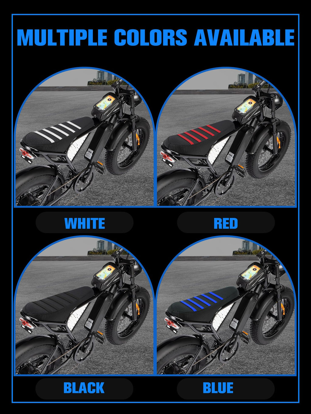 Non-Slip Seat Cover Compatible Fit for Ridstar Q20/Q20 Pro Lite EBike E-Bike, Electric Bike Soft Seat Cover Black